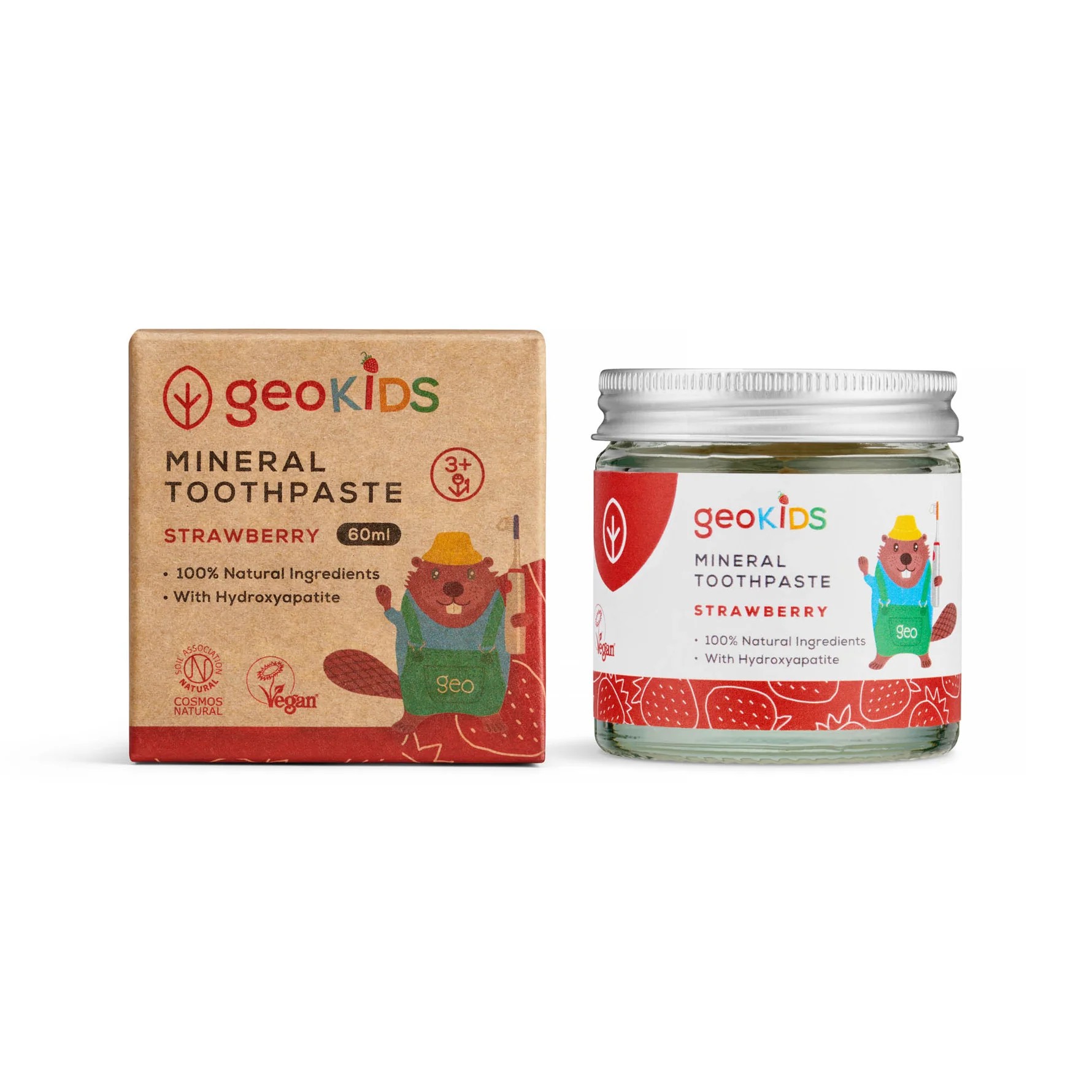 Georganics KIDSzahnpasta GeoKids, Erdbeere, ohne Fluorid 60ml Georganics KIDSzahnpasta GeoKids, Erdbeere, ohne Fluorid 60ml
