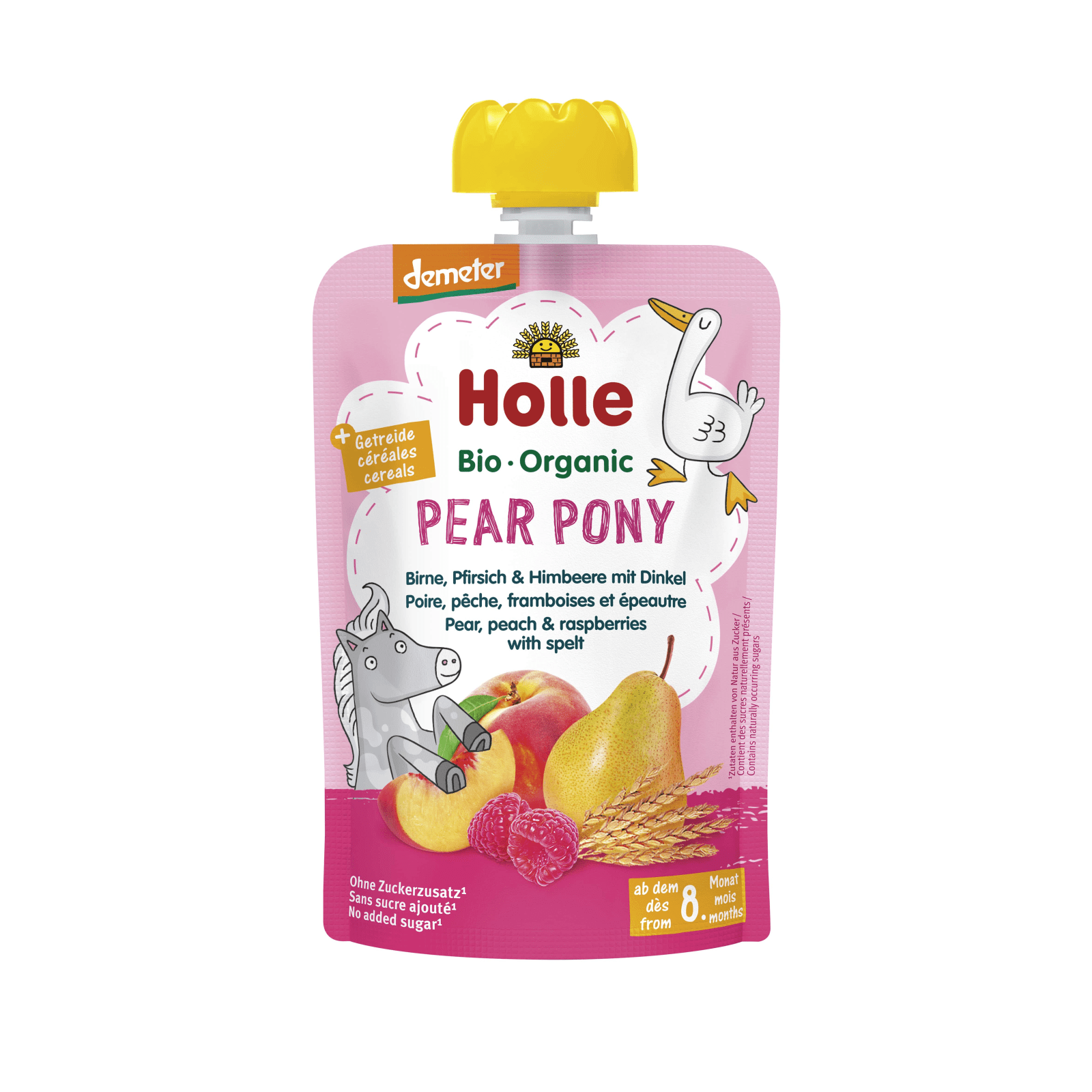 Pear Pony - Pouchy Birne, Pfirsich& Himbeere& Dinkel,100g#
