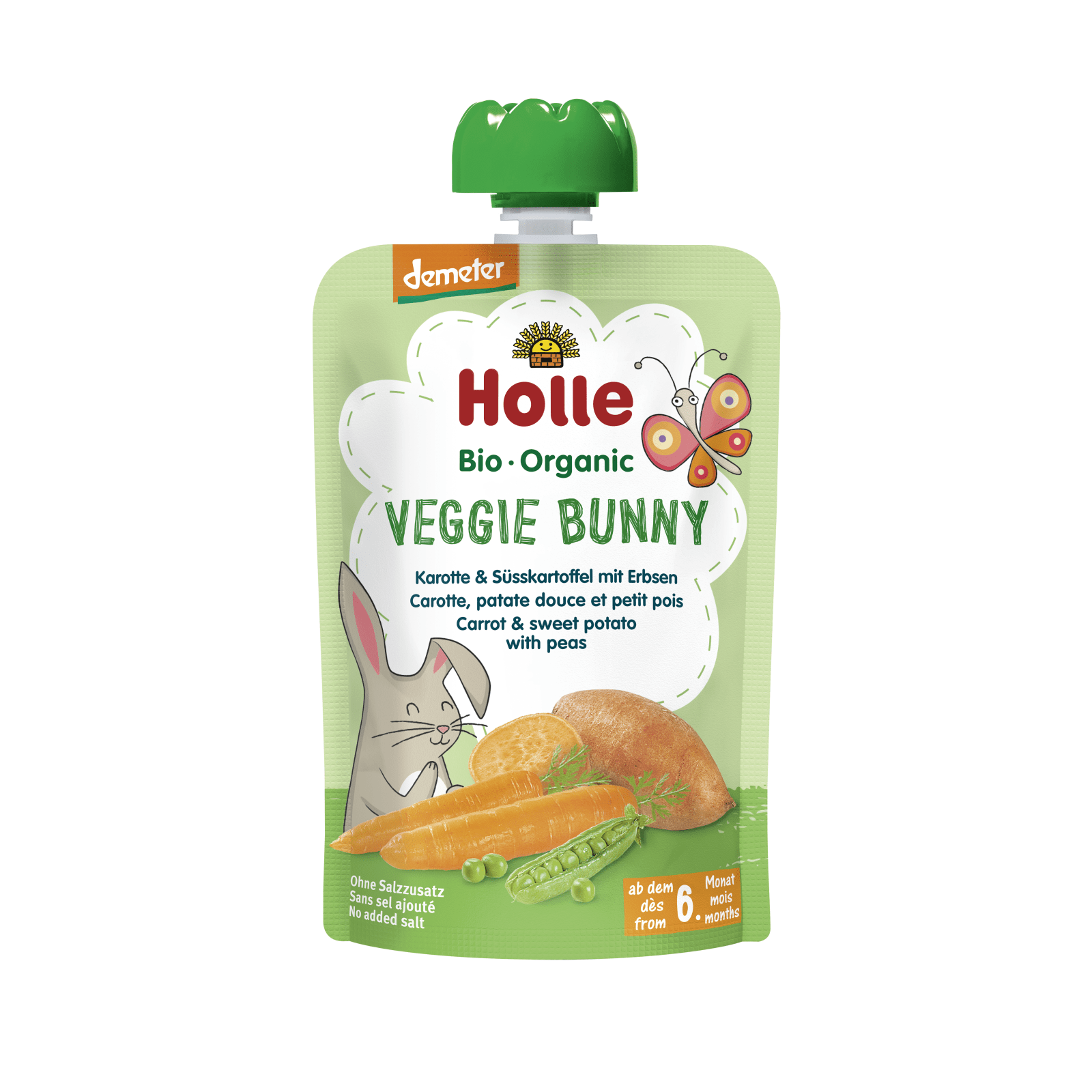 Veggie Bunny - Pouchy Karotte, Süsskartoffel, Erbsen, 100g Veggie Bunny - Pouchy Karotte, Süsskartoffel, Erbsen, 100g