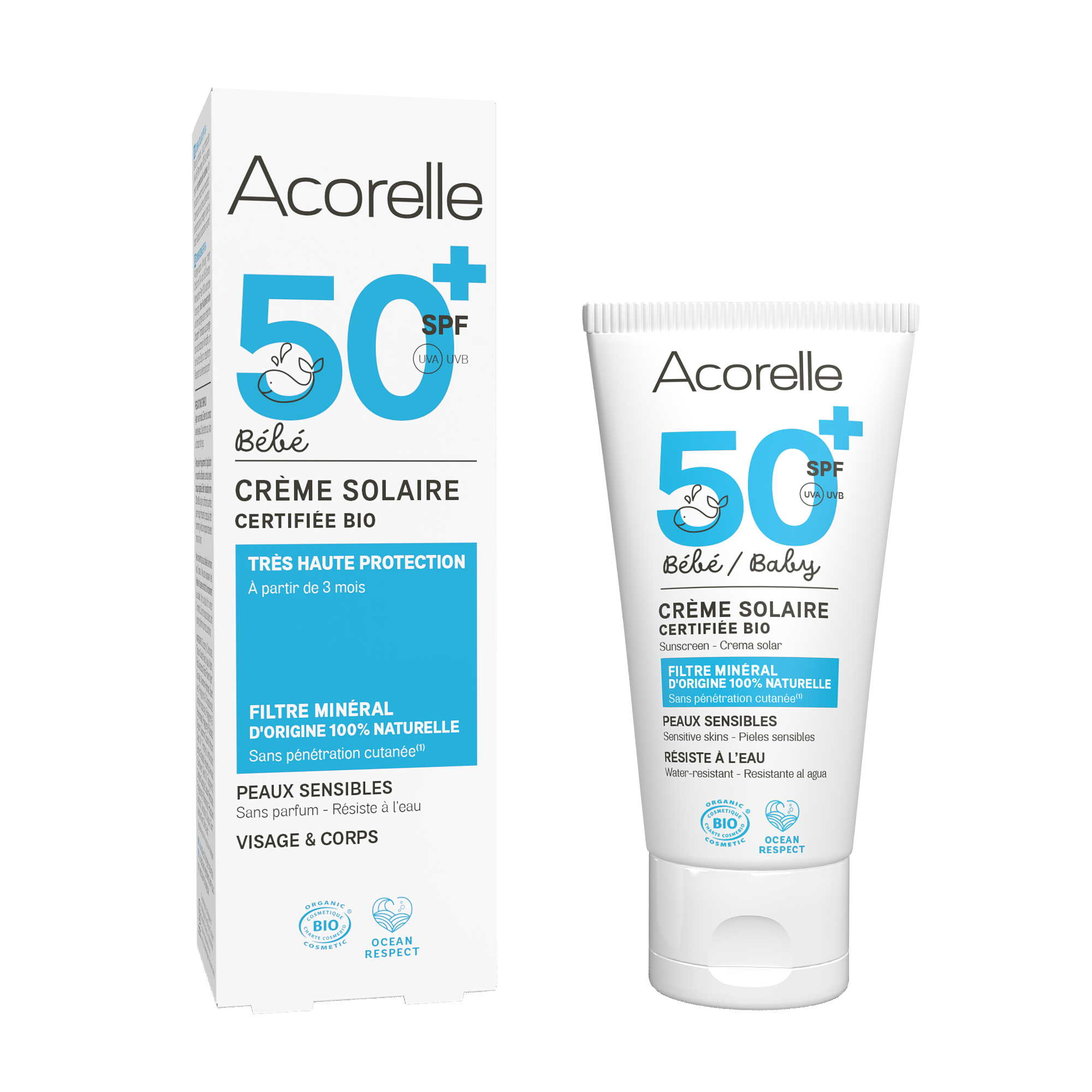 ACORELLE Sun Sonnencreme Baby ohne Duft, hypoallergenLSF50+, 50ml ACORELLE Sun Sonnencreme Baby ohne Duft, hypoallergenLSF50+, 50ml