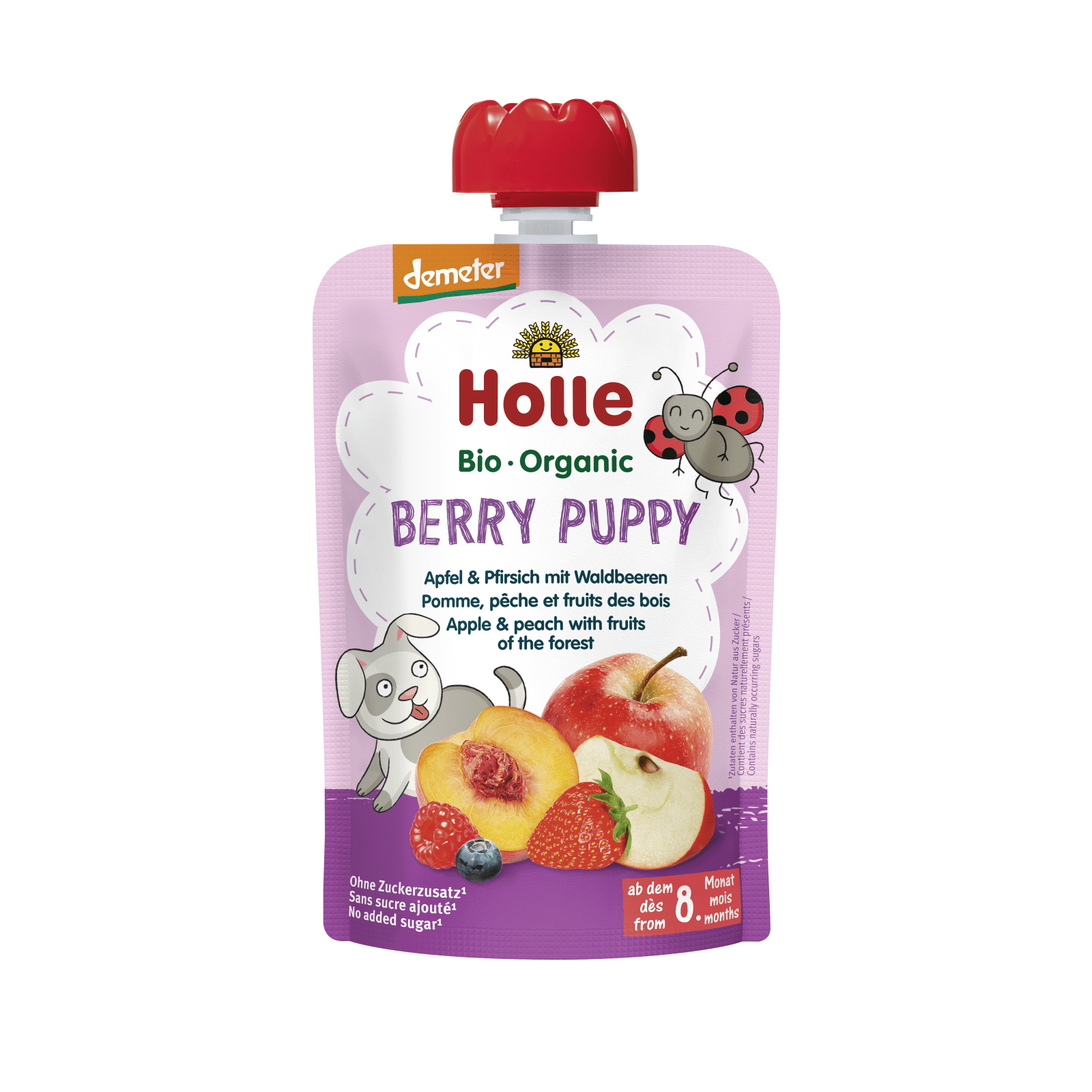 Berry Puppy - Pouchy Apfel,Pfirsich,Waldbeeren, 100g#