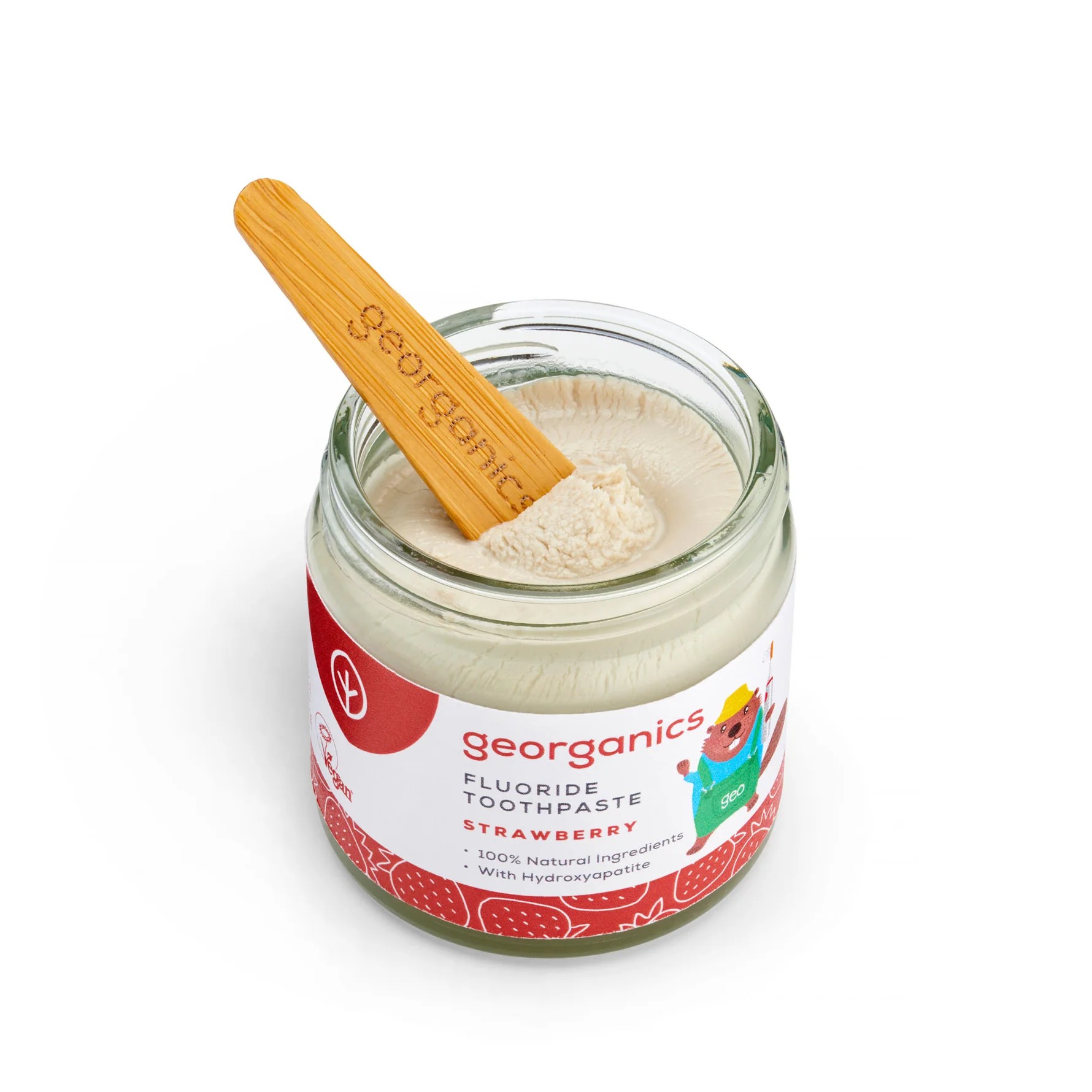 GEORGANICS GeoKids Zahnpasta mit Fluorid, Erdbeer 60ml